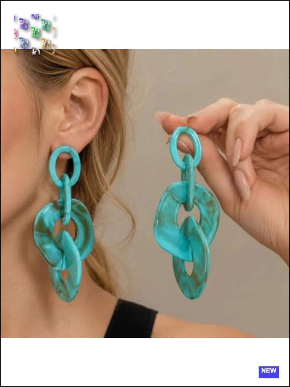 Lightweight Acrylic Drop Earrings, Geometric Statement Fashion Jewelry